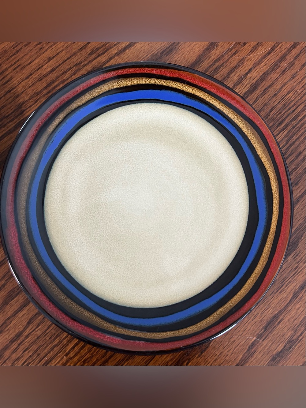 Pfaltzgraff Everyday Galaxy Red Salad Plate - Deep Red, Cream, set of 2